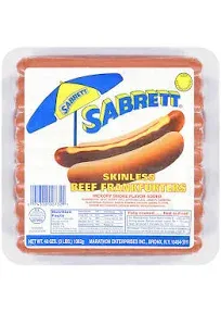 Sabrett Skinless Beef Frankfurters