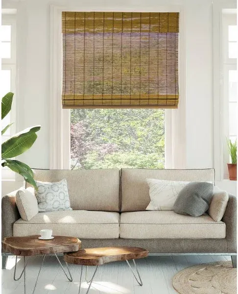 Chicology Cordless Bamboo Light-Filtering Roman Shades