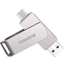 Maxone 128GB Flash Drive USB Type C Both 3.1 Tech - 2 in 1 Dual Drive Memory Stick High Speed OTG for Android Smartphone Computer, Mac Book, Chromebook