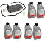 Transmission Service Kit 6L ATF + Filter + Gasket + Pan Bolts &amp; Washer for Me...