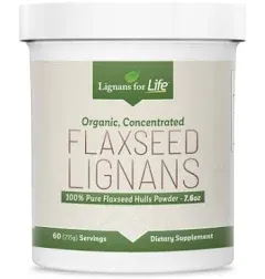 Flaxseed Hulls Powder Organic 80 mg - 7.6 oz jar