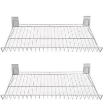 CrownWall Slatwall Steel Wire Shoe Rack 2-Pack