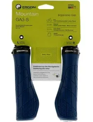 Ergon GA3 Grips - Midsummer Blue, Lock-On, Large