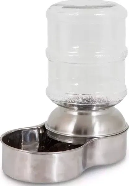 Petmate Stainless Steel Replendish Waterer, Small (24345S), 128 Ounces, Stainles