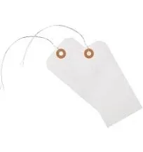 Office Depot Shipping Tags with Wires, 4 3/4in. x 2 3/8in., Pack of 100, Xs007005a