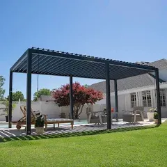 Backyard Discovery Sarasota Steel Louvered Pergola