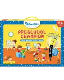 Skillmatics Educational Game Preschool Champion Reusable Activity Mats