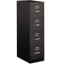 510 Series Four-Drawer Full-Suspension File, Legal, 52h x25d, Black