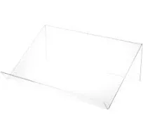 Plymor Clear Acrylic Slightly Elevated Book Display Stand with 2" Ledge