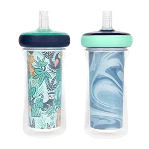 The First Years 2pk Insulated Straw Cups 9oz