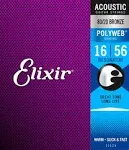 Elixir Strings 11125 Polyweb 80/20 Bronze Acoustic Guitar Strings - .016-.056