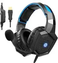 HP Stereo Gaming Headset PC Over Ear Headphones 7.1 Surround Sound with Mic for ...