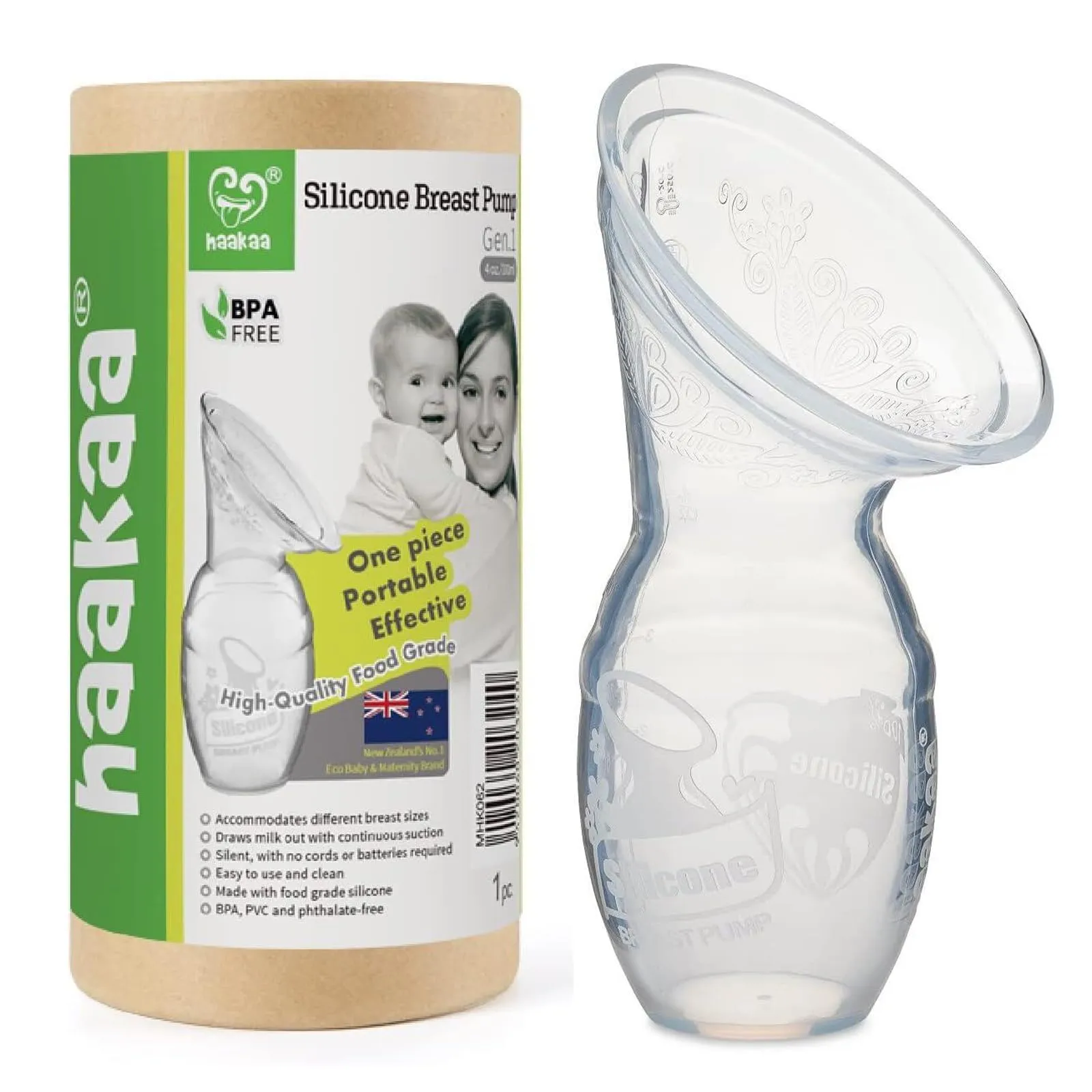 Haakaa 150ml Lip Silicone Breast Pump with Suction Base - No Lid