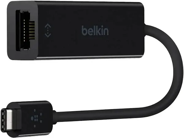 ** NEW ** Belkin USB-C to Gigabit Ethernet Adapter White - Retails $34.99