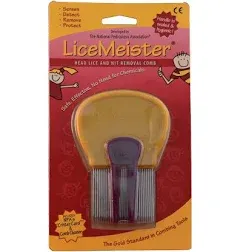 LiceMeister Head Lice & Nit Removal Comb, 1 School-Approved Lice Comb, Stainless Steel, Cleaning Tool Included, No Shampoo/Pesticides Needed