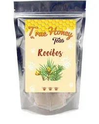 True Honey Rooibos Tea Bags - Honey Crystals Blended in Every Sachet - Decaf Red Rooibos Tea - All Natural Organic Herbal Caffeine Free Tea Bag 24 Count