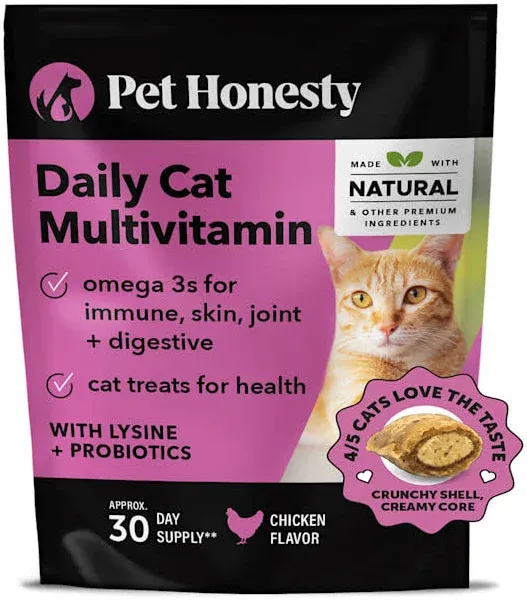 Cat Multivitamin Chews - Health &amp; Immune Support - Joint, Skin &amp; Coat, Digestion