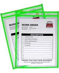 C-Line Neon Shop Ticket Holders Stitched Green