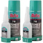 Akfix 710 Stone and Marble Fast Adhesive (1.76 oz.) with Activator (6.70 fl. oz.) [Clear Super Glue Adhesive and Accelerator Spray]