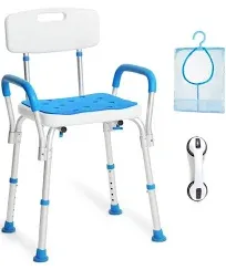 Padded Shower Chair with Arms and Back