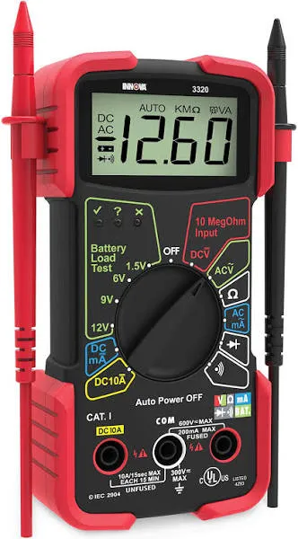 INNOVA 3320 Auto-Ranging Digital Multimeter, drop protection guards