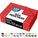 480 Sheets Bulk Red Tissue Paper - 20&#034; x 30&#034; Packing Paper Sheets for Moving ...