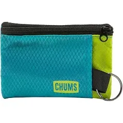 Chums Surfshorts Wallet - Lightweight Slim Wallet with RFID Blocking Card & Clear ID Window - Zippered, Water Resistant w/Key Ring - Tie Dye