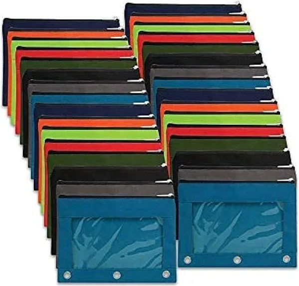 Trail Maker 24 Pack of 3 Ring Pencil Pouch