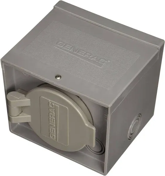 Generac 30 AMP RAINTIGHT RESIN POWER INLET BOX WITH FLIP LID 6340 14304