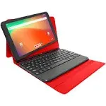 Visual Land Prestige Elite 10qh 10.1 inch HD IPS Android 13 Quad-Core Tablet, 32gb Storage, 2GB Ram, with Keyboard Case - Red, Size: 10 inch