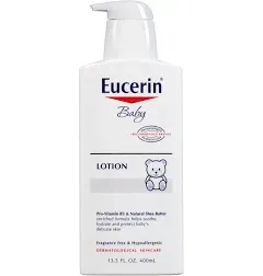 Eucerin Baby Lotion, Fragrance Free, 13.5 fl oz Bottle