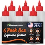 Made in USA Condiment Squeeze Bottles 16 OZ, Squirt Bottles for Sauces Liquid...