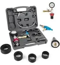 CMTOOL Coolant Vacuum Refill Kit Universal Coolant Vacuum Filler Tool with 5 Adapters Cooling System Vacuum Purge and Refill Kit Radiator Coolant