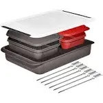 NEW OXO Softworks Grilling Prep &amp; Carry System with BBQ Skewers--12 Piece Set