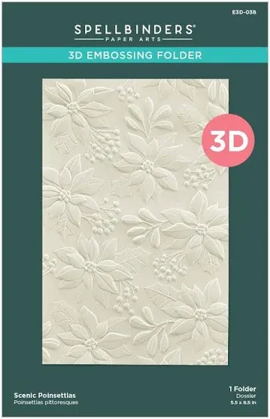 Spellbinders Scenic Poinsettias 3D Embossing Folder