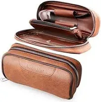 Scotte PU Leather Tobacco Smoking Wood Pipe Pouch Case/Bag