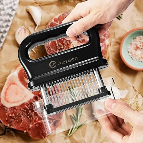 New Meat Tenderizer with 48 Stainless Steel Ultra Sharp Needle Blades BBQ Tool