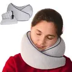 Memory Foam Travel Pillow | Provides Real Support to Head, Neck, and Chin | Best Firm Airplane Pillow for Long Flights