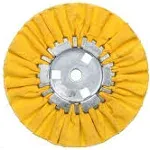 fanxiang 8" Yellow Airway Buffing Wheel,5/8'' Arbor Hole,12 Plys/Hard Polishing for Angle Grinder,1PCS