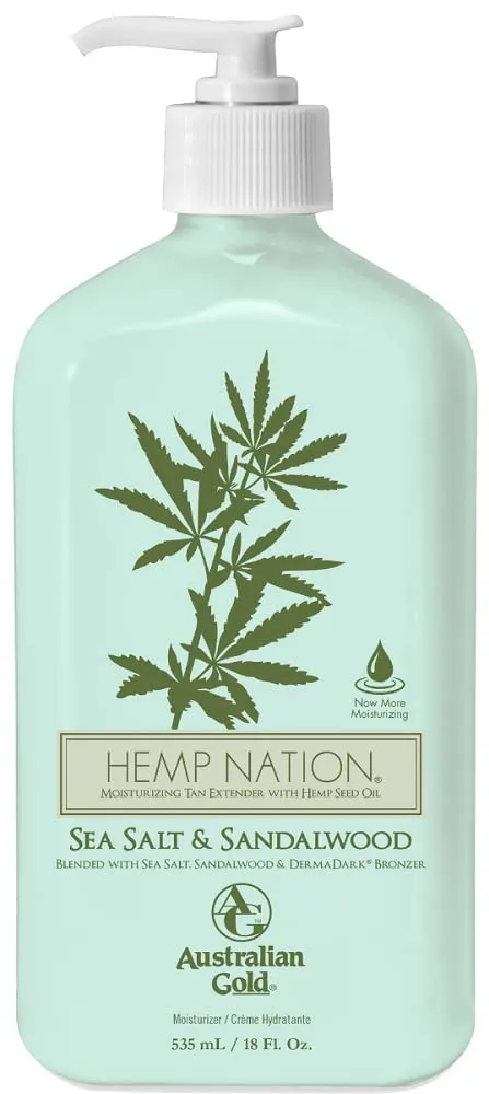 Australian Gold HEMP NATION SEA SALT SANDALWOOD Tan Extender Moisturizer Lotion