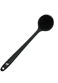 Pete & Pedro Long Handle Back & Body Shower Scrub Brush for Men & Women | Two-Sided Bath Tool to Reach Hard Spots | Short, Stubby Exfoliate Bristles & Longer Soft Bristles | As Seen on Shark Tank