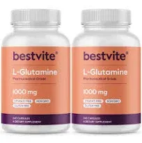 Bestvite's L-Glutamine 1000mg Free Form (240 Capsules)