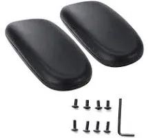 MySit Office Chair Armrest Replacement Arm Pads Universal 4" 5.5" Mounting Hole (Set of 2) Black