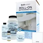 Bathworks Bathtub Refinish Complete Kit in White Slip Guard Glossy Durable Resin