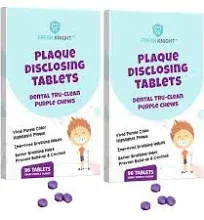 96 Count, Plaque Dental Disclosing for or Adults, Shows Plaque, Helps Teach B...