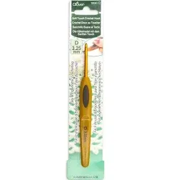 Clover 1025 Soft Touch Steel Crochet Hooks, No. 10/0.75mm