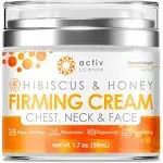 ACTIVSCIENCE Hibiscus and Honey Firming Cream, Neck Firming Cream, Skin Tightening Cream, Skin Firming and Tightening Lotion, Reduces The Look of Neck