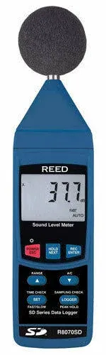 REED INSTRUMENTS R8070SD Data Logging Sound Level Meter 783H14