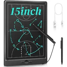 Electronic Basketball Coach Board - Premium Tactical Marker Board with Large LCD Screen and Stylus Pen, Digital Rechargeable Basketball Training Equipment for Coach and Game Plan