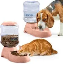 2 Pack Self Feeding Dog Food and Water Dispenser